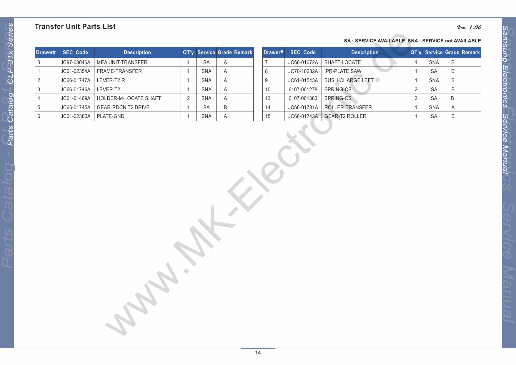 Samsung Color-Laser-Printer CLP-315 Parts Manual-4